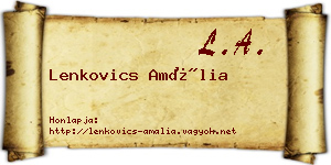 Lenkovics Amália névjegykártya